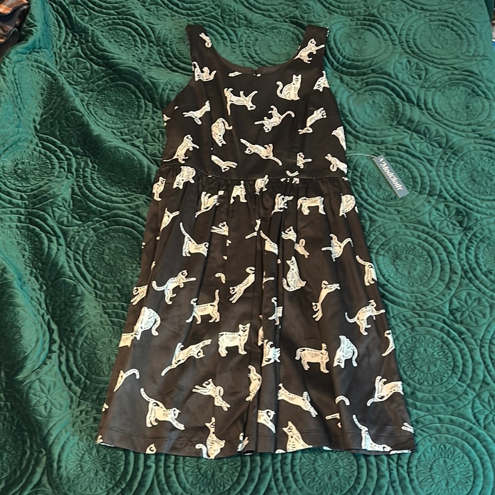 Black skeleton cat dress